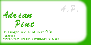 adrian pint business card